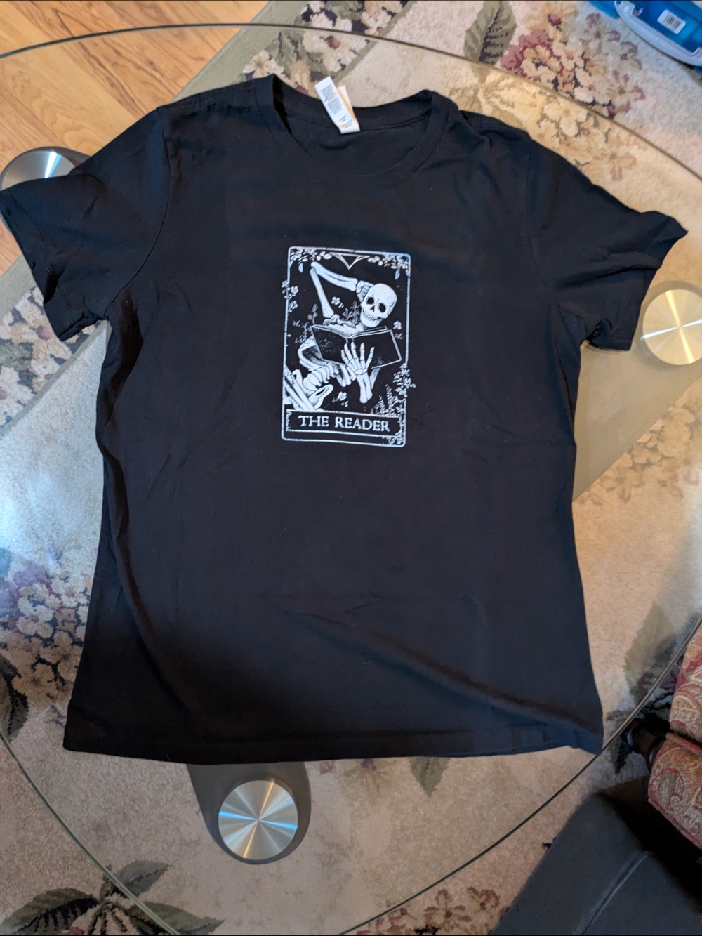 3/$12 - 'The Reader' Skeleton Tarot Card Graphic Tee